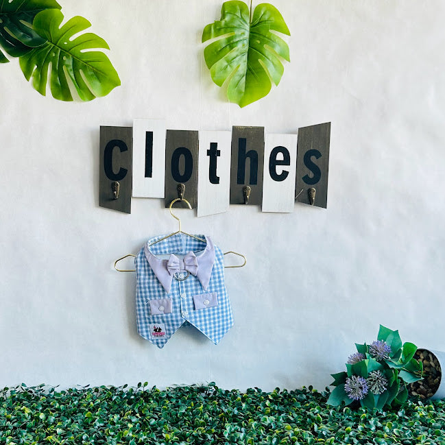 Baby Blue Squares Vest